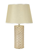 Lampada da Tavolo Glam Gold 30x47,5x30 cm in Ceramica Bianco/Oro-1