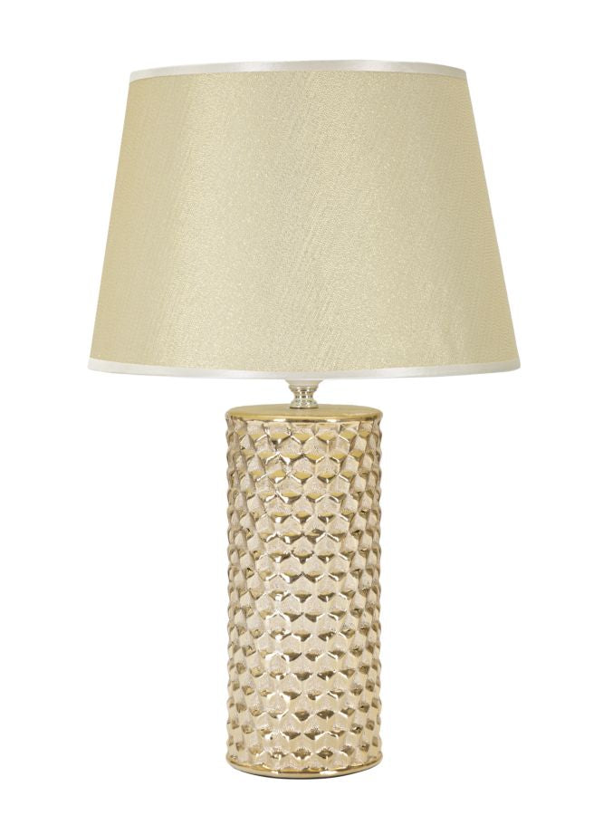 Lampada da Tavolo Glam Gold 30x47,5x30 cm in Ceramica Bianco/Oro-1