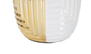 Lampada da Tavolo Glam Line 33x54x33 cm in Ceramica Bianco/Oro-4