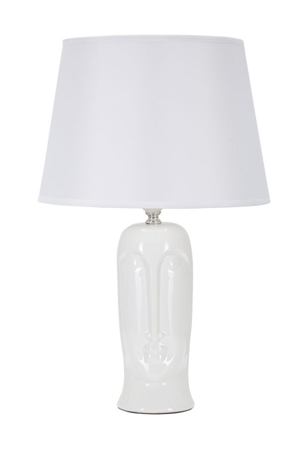 Lampada da Tavolo Statua 30x46x30 cm in Ceramica Bianco prezzo