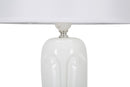 Lampada da Tavolo Statua 30x46x30 cm in Ceramica Bianco-2