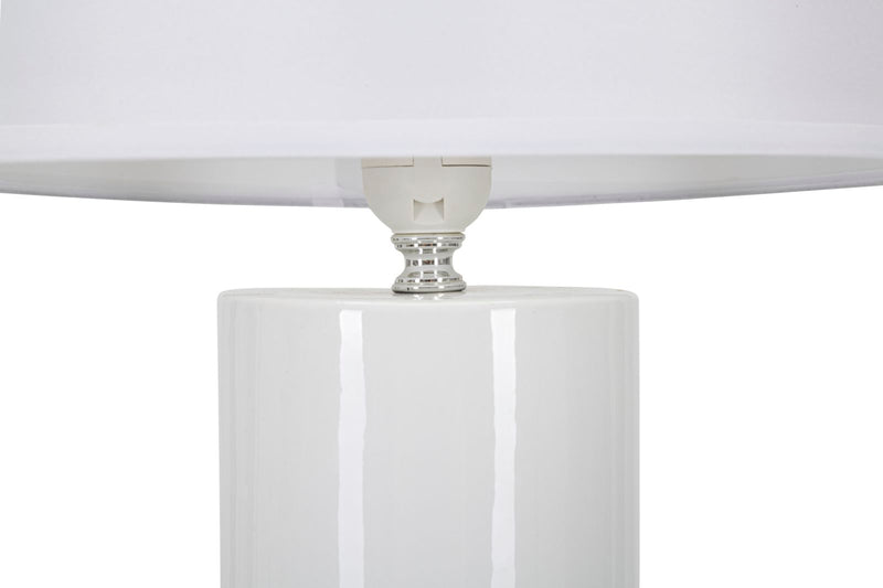 Lampada da Tavolo Glam Elegant 30x48,5x30 cm in Ceramica Bianco/Oro-2