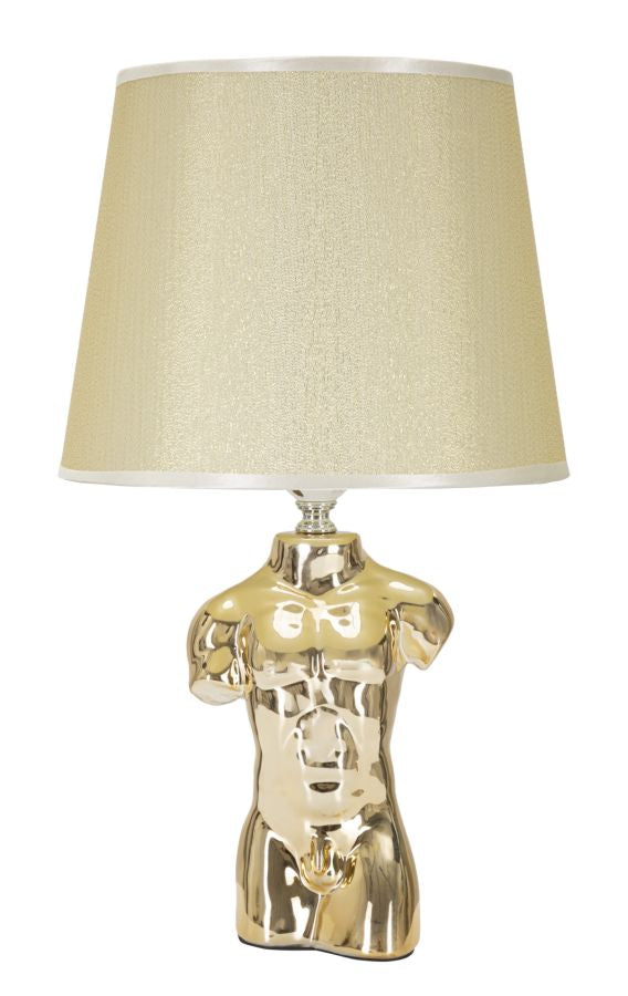 online Lampada da Comodino Glam Man 25x42,5x25 cm in Ceramica Oro