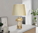 Lampada da Comodino Glam Man 25x42,5x25 cm in Ceramica Oro-5