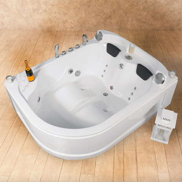 Eck-Whirlpool 2 Sitze 180x140 cm Farbtherapie Vorich LuxuryRoom White online
