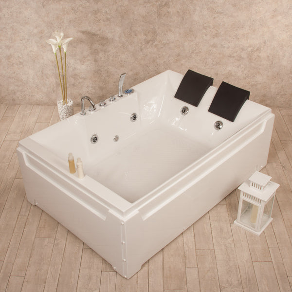 sconto 2-Sitzer-Whirlpool-Badewanne 185 x 123 cm Paradiesweiß