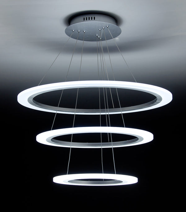 Pendelleuchter 3 LED-Ringe 40x40cm Zaghi Round acquista