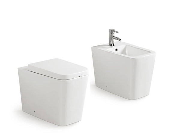 WC- und Bidet-Armaturen aus Keramik zur Wandmontage, 35 x 56 x 41 cm, Vorich Minimal White online