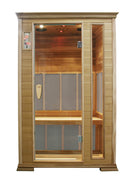 Sauna Finlandese ad Infrarossi 2 posti 125x105 cm in Legno di Cedro Canadese H188 Vorich Gold-1