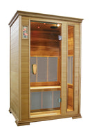 Sauna Finlandese ad Infrarossi 2 posti 125x105 cm in Legno di Cedro Canadese H188 Vorich Gold-4