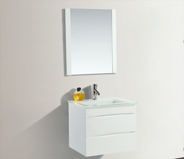 prezzo Badezimmer-Hängeschrank 70 cm aus PVC mit Vorich Easy White Spiegel