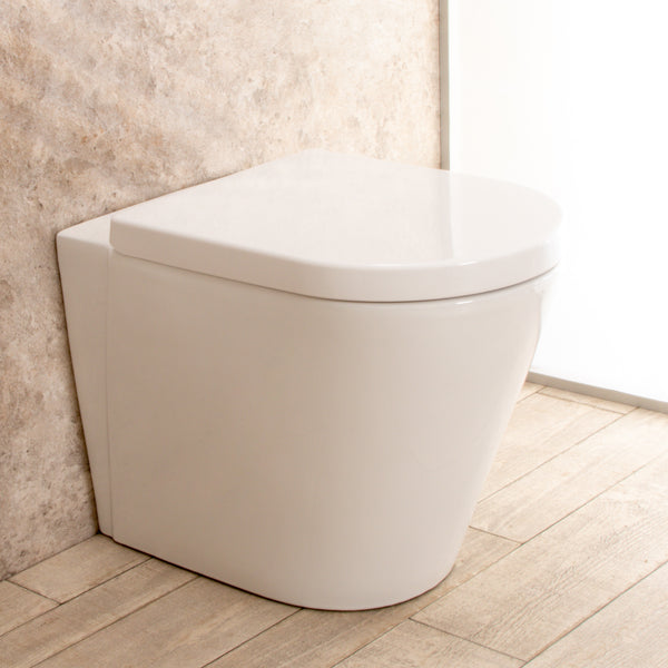 Wandbündiges WC aus Keramik 35,50x56,50x40,5 cm Easy White sconto