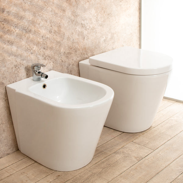 prezzo Paar weißes Keramik-WC und Bidet Back to Wall Sanitärkeramik