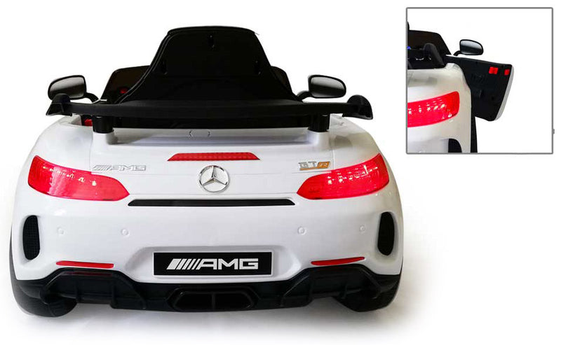 Macchina Elettrica per Bambini 12V Mercedes GTR AMG Bianca-4