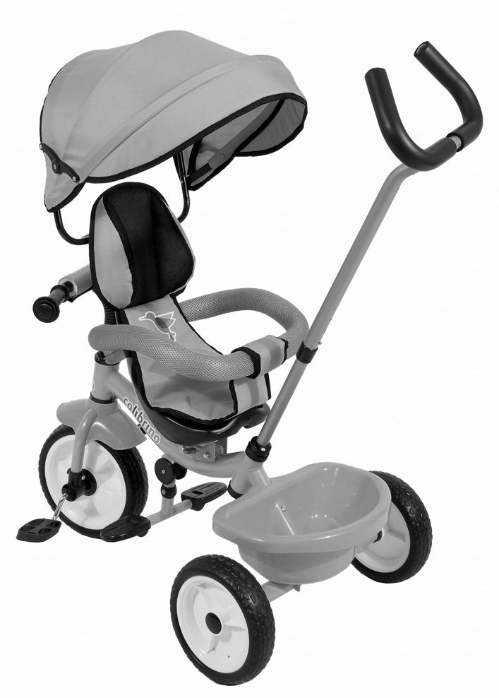 Triciclo a Spinta Seggiolino Reversibile per Bambini Miller Colibrino Rosso-2