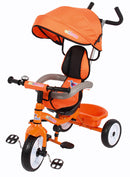 Triciclo a Spinta Seggiolino Reversibile per Bambini Miller Colibrino Arancione-1