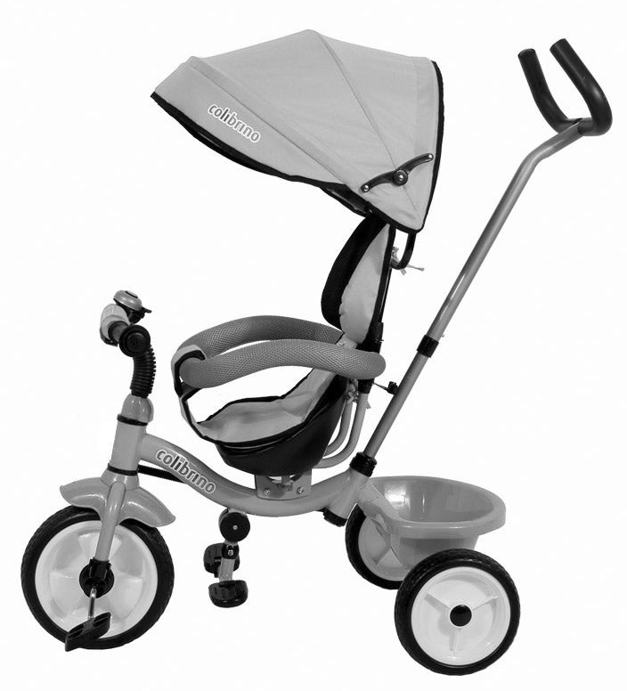 Triciclo a Spinta Seggiolino Reversibile per Bambini Miller Colibrino Arancione-3