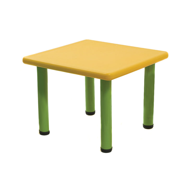 Tavolino Strong Giallo con piedi in acciaio inox regolabili per Bambini-1