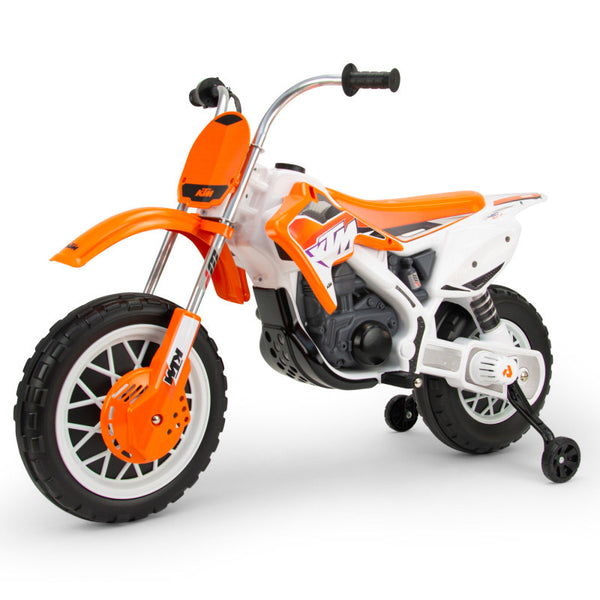 acquista Moto Elettrica per Bambini 12V KTM SX Cross Arancione e Bianca