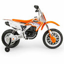 Moto Elettrica per Bambini 12V KTM SX Cross Arancione e Bianca-2
