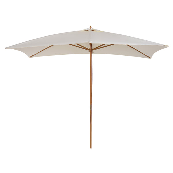 online Sonnenschirm aus Holz 2x3m Creme