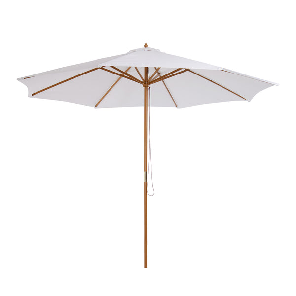 acquista Sonnenschirm aus Holz Ø3m Weiß