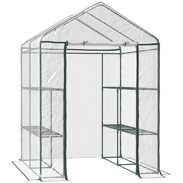acquista Gartengewächshaus aus transparentem PVC 143x143x195 cm