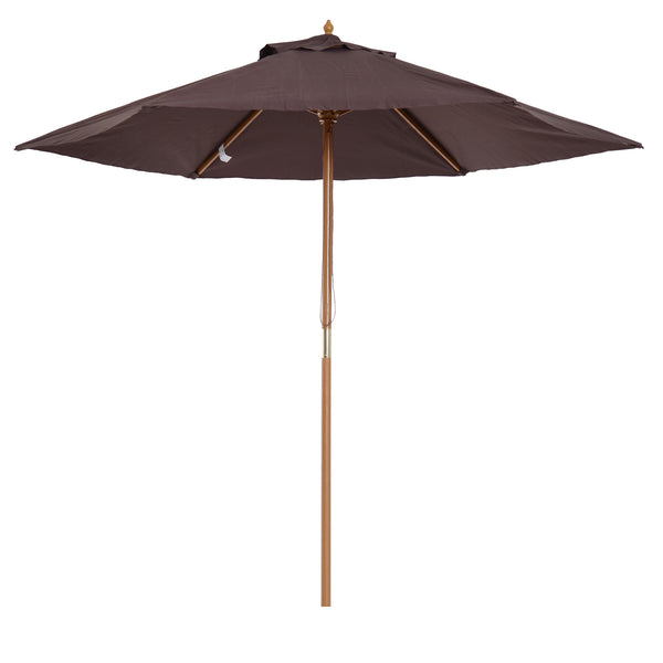 Sonnenschirm aus Holz Ø2,5m Braun sconto