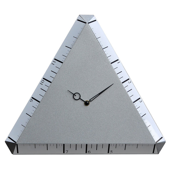 Dreieckige Wanduhr 38X38Cm Pirondini Italia Pythagoras Silber online