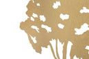 Scultura Leaf Tree Plan 43,5x8x41,5 cm in Ferro Oro-4