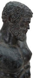 Scultura Museum Man 26x22x57,5 cm in Poliresina e Ferro Nero-4