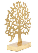 Scultura Albero Oro 31x8,5x31,5 cm in Ferro Oro-2