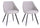 Set mit 2 Stühlen 51 x 44 x 77 cm in melange grauem Kunstleder