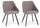 Set mit 2 Stühlen 51 x 44 x 77 cm in taubengrauem Kunstleder