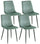 Set mit 4 Stühlen 44 x 50 x 88 cm in Aquamarin-Samt