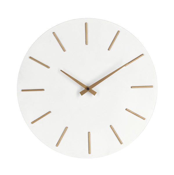 Orologio da Parete  Ø40x5 cm in Legno TimeLine Bianco sconto