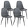 Set mit 4 Stühlen 44 x 50 x 85 cm aus grauem Kunstleder