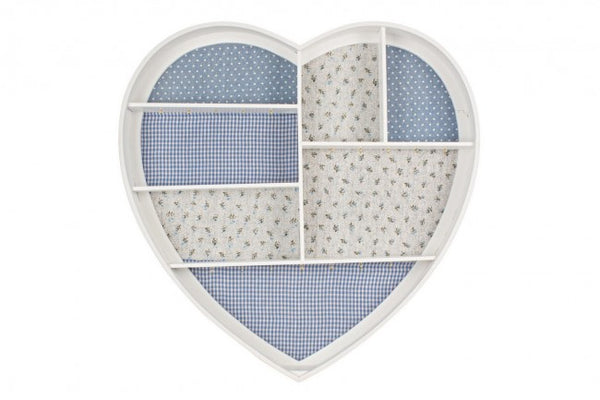Blaues Herz Schmuckkästchen 60x8x60 cm aus Holz acquista