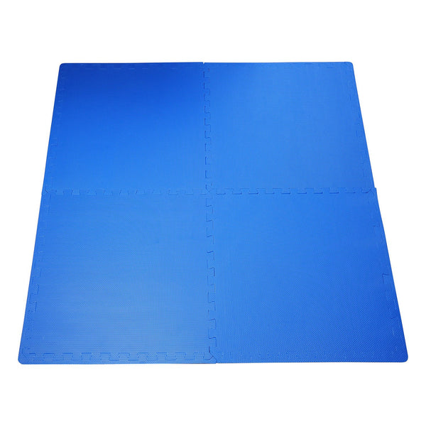 sconto Ineinandergreifendes Puzzleteppich-Set 8-teilig 60 x 60 cm Blau