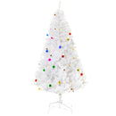 Albero di Natale Artificiale 180 cm 930 Rami Addobbato Bianco -1