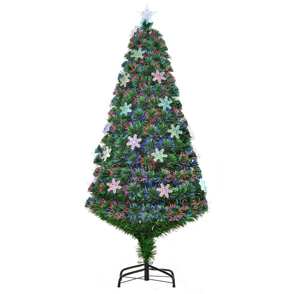 Künstlicher Weihnachtsbaum 150 cm 20 LED-Lichter in Form von Schneekristallen prezzo