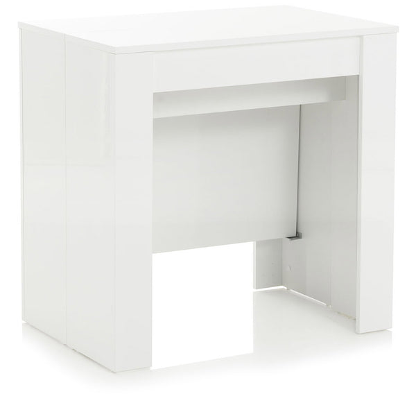 Ausziehbare Konsole 54/252 x 78,5 x 78 cm in glänzend weißem Melamin online