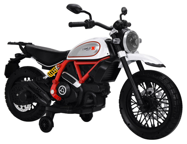 Elektromotorrad für Kinder 12V Ducati Scrambler Desert White sconto