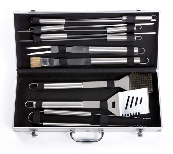 Set 11 Werkzeuge Zubehör für Grill mit Koffer online