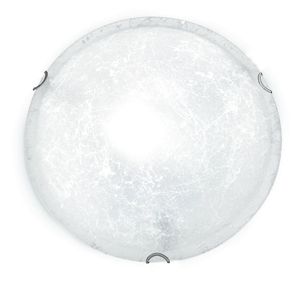 Klassische weiße runde Deckenlampe aus dekoriertem Glas E27 Environment 03/05012 sconto