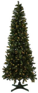 Albero di Natale Artificiale con LED Apertura ad Ombrello Kentucky Slim Verde Varie Misure-1