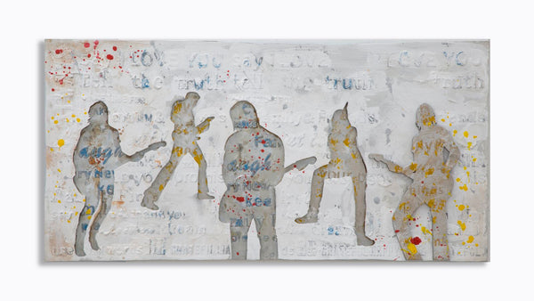 sconto Malerei auf Leinwand Rock 120x3x60 cm in Holz und Leinwand