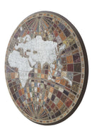 Pannello Bizantino Map Ø125x3,5 cm in Ferro Multicolor-3