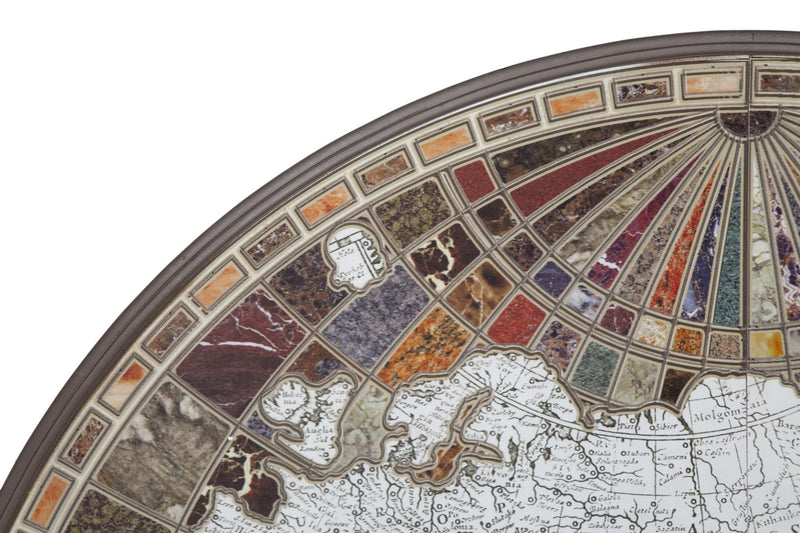 Pannello Bizantino Map Ø125x3,5 cm in Ferro Multicolor-4