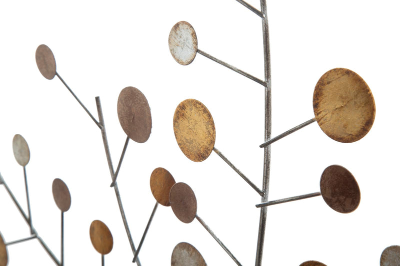 Pannello da Muro Albero della Vita Mirror New Ø80x2 cm in Ferro e MDF-7